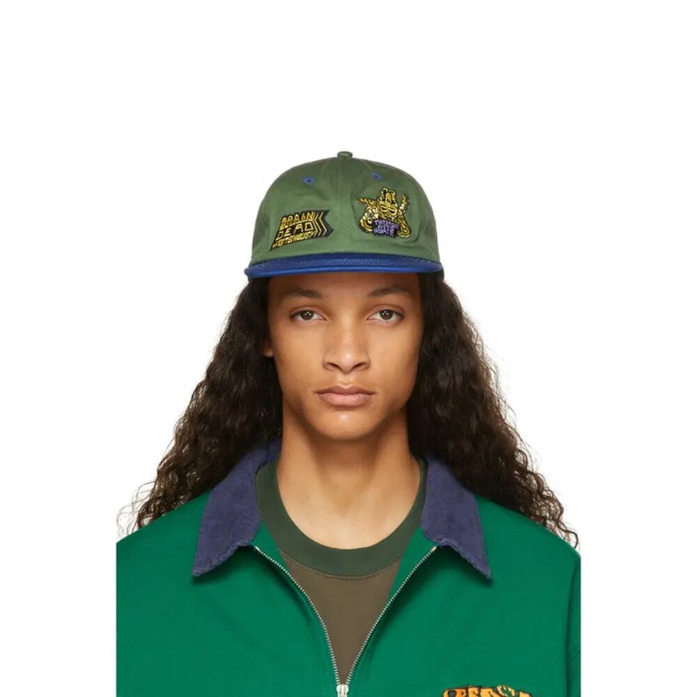 NWT Brain Dead x Them Skates Homie 6 Panel Cap, Green, Size: UNI